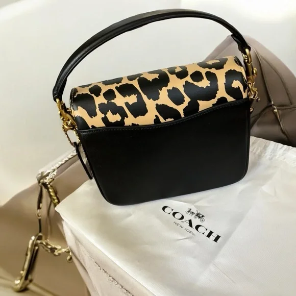 COACH Cassie 19 Leopard Print Satchel/Shoulder/Crossbody Handbag - Picture 7 of 9